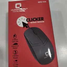 Quantron QMU -530 CLICKER WIRED MOUSE Wired Ambidextrous Optical Mouse-27