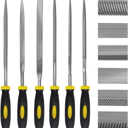 Needle File Set, 6 Pieces Hand Metal Files, Hardened Alloy Strength Steel Set Firmer Chisel Set-20