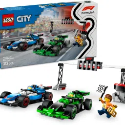 City F1 Grid with VCARB & Sauber Race Cars Toy Vehicle Set 60474 (313 Blocks)-image-68