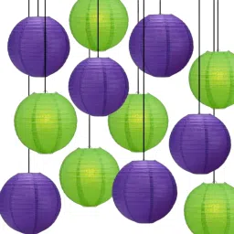 Purple, Green Paper Hanging Lantern-image-20