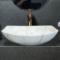 Table Top Premium Designer Ceramic Wash Basin(M08) (23*15*5)(M08) Table Top Basin-image-28