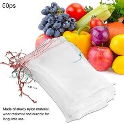 Fruit Protection Fruit Net Bag Reusable Washable 8x12 inch pack of 50 bags Pack of 50 Grocery Bags-image-51