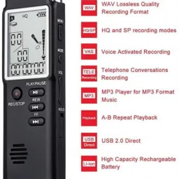 Ervmtech Mini Small Spy Digital Dictaphone Voice Audio Recorder for for Lectures Meetings 16 GB Voice Recorder image 5