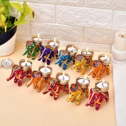 Tealight Candle Holder Set For Navratri, Diwali, Birthday Decoration Candle-image-27