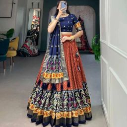 Printed Semi Stitched Lehenga Choli-image-55