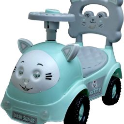 DASH SUPER Kids Manual Ride On Cart Kitty Design Under Seat Storage Compartment Car Battery Operated Ride On-image-111
