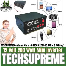 Mini inverter 200 Watt Car Inverter Dc to Ac convertor with 2 USB Ports A1 Car Inverter-image-3