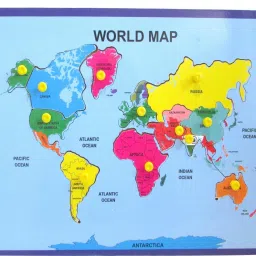 EtsiBitsi World Map Jigsaw Puzzle for kids 12*16 inches-42