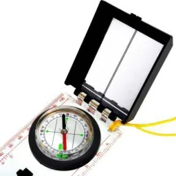 care 4 Folding Multifunctional Compass Mirror Meter Magnifier Compass image 3