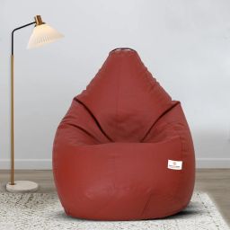 XXL Tan with Red Piping Filled with Beans Teardrop Bean Bag With Bean Filling-picture-16