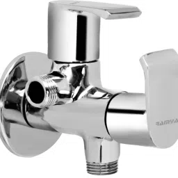 METRO 2 Way Angle Tap Brass For Bathroom and Kitchen Chrome Finish Twin Elbow Valve Faucet-image-71