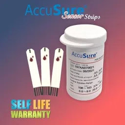 AccuSure Sensor AP-10 100 Glucometer Strips image 3