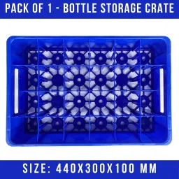 Plastic Multipurpose Rectangular Storage Box Bottle Crate 440x300x100 MM Storage Basket-image-7