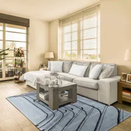 obeetee Grey Abstract Wool and Cotton 3 ft x 5 ft Hand tufted Carpet-picture-21