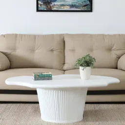 bohemiana from pepperfry Danzi Metallic Coffee Table In White Finish-picture-35