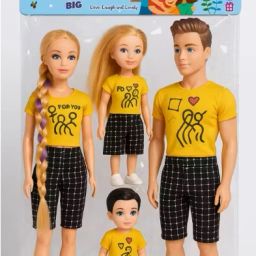 Family Dolls Set - 4 Piece Mother Father & Kids Pretend Play for Kids-image-90