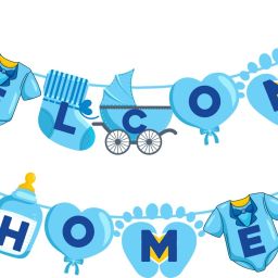 Baby Boy Welcome Home Decoration Kit Banner for Baby Shower / Welcome Party Banner-picture-8