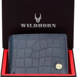 Men Casual Blue Genuine Leather Wallet-image-3