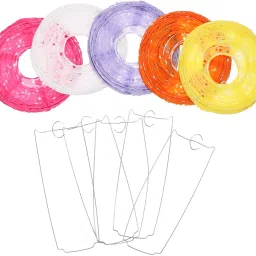 orama Rice Paper Ball Lamp Round Hanging Ball Paper Hanging Lantern Paper Lamp Multicolor Paper Hanging Lantern image 5