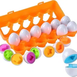 Puzzle with Eggs for Color & Shape Recognition for Kids-14