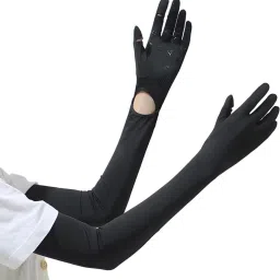UV Protection Arm Sleeves Nylon Ice Silk Arm Sleeves with One Piece Gloves Cycling Gloves-14
