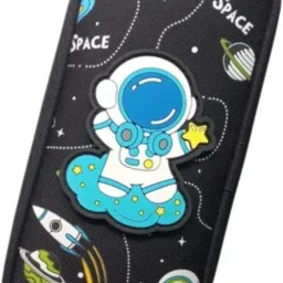 3D Astronaut and The Space Black Pencil Box: A Cosmic Adventure 1 Art Polyester Pencil Box-image-35
