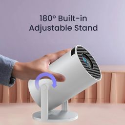 Hespa 1080p Smart LED Projector with Rotating Design & Built-in Streaming Apps (2000 lm / Wireless / Remote Controller) Portable Projector image 4