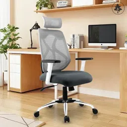 High Back Ergonomic Office Chair Heavy Duty | Metal Base & Adjustable Arm Chair Mesh Office Adjustable Arm Chair-image-92