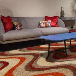 sapana carpet-mats Brown Geometrical Polyester 6 x 9 Feet Machine Made Carpet-picture-1