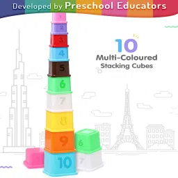 intelliskills Premium Stacking & Sequencing Cubes Toy | Activity & Learning Toy for Babies image 2