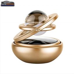 Metal Body Solar Powered Rotating Golden Solar Crystal Car Air Freshener Car Dashboard Accessory for Car Interior Decoration for All Cars Air Purifier-35