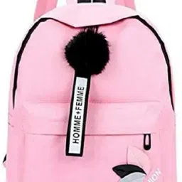 Medium 27 L Backpack PU Leather Stylish College Backpacks Pink_6002-image-2