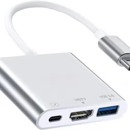 Sancy 3-in-1 Cable 2 A 0.1 m Heavy Steel 3 in 1 USB Type C Hub Adapter to 4K HDTV Gaming Adapter-9