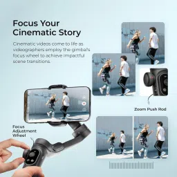 DIGITEK DSG-010PRO with Face & Object Tracking Motion with Gesture Control Action Camera 3 Axis Gimbal for Mobile image 2