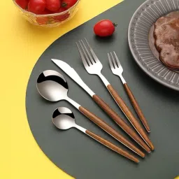 Stainless Steel Mirror Polished Spoon Set, Western Cutlery with Imitation Stainless Steel Cutlery Set-image-26