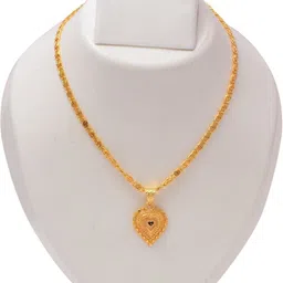 jewar mandi Pendant Heart Pan Dil Locket with Gold Plated Link Chain Daily Use Meena Work Gold-plated Brass Locket-picture-38