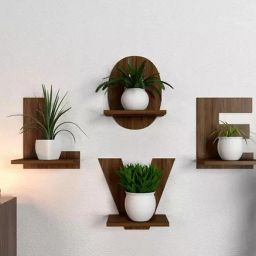 Love Wall Shelves (8 inch X 8 inch, Brown) Wooden Wall Shelf-picture-28