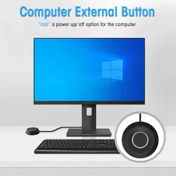 HANNEA PC DIY Modification Self Adhesive External PC Power Button Switch Button Desktop Computer Switch Power Presenter image 2