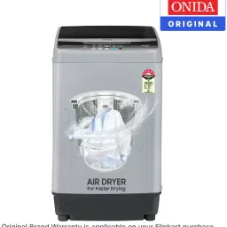 onida 7 kg 5 Star 10 Wash Programs Crystal Drum Fully Automatic Top Load Grey image 2