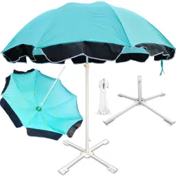 Garden Umbrella With Stand Outdoor Big Size 7ft/42in For Hotel,Garden,Shop (B4) Umbrella-image-13