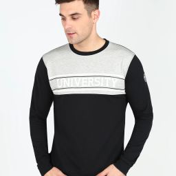 Men Full Sleeve Color Block Sweatshirt-image-3