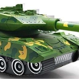 Combat Army Tank Vehicle Deformation Robot Toy Action Figure | Flashing Light & Realistic Military Sounds | Electric Vehicle Bump and Go Action Toys for Boys-17