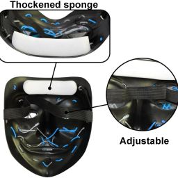 goness oripower Led Light up Ghost Mask, Joker Mask Men, Radium Mask, Neon Light Hacker Mask Party Glow Ornament image 5