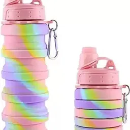 Collapsible Water Bottle Flask stretchable Silicone Folding Water Bottle forKids 500 ml Water Bottle-image-78