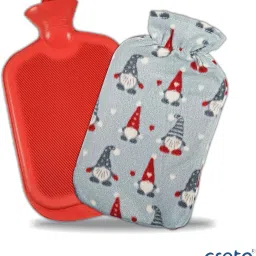 (Rubber Heat Pad with Cover) Classic Heating Durable Non Electric 2 L Hot Water Bag-image-71