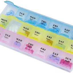 21 DAYS Pill Medicine Organizer | Reminder Storage Box 21 Days or 3 Weeks | Plastic Pill Box-image-61