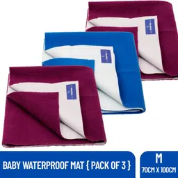 weewish Waterproof, Cotton, Fleece Dry Sheet, Reusable & Washable, (MEDIUM), Pack of 3-picture-26