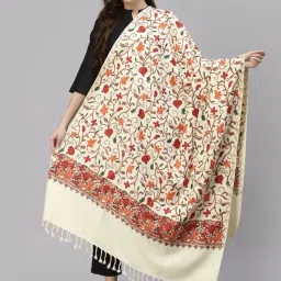 GK VILLA Wool Embroidered Women Shawl-image-79