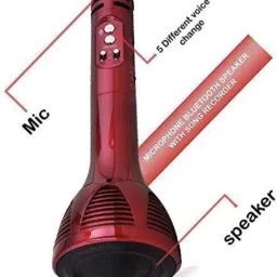 JAXTER Bluetooth Karaoke Mic Speaker with Voice Change Function | Recording + USB+FM 6 W Bluetooth Party Speaker image 3