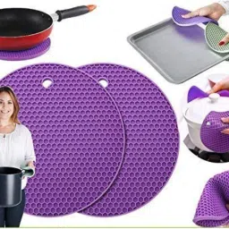 Heat Resistant Trivet Mat Multi-Purpose Silicone Pot Holders Non Slip Grip Trivet-2